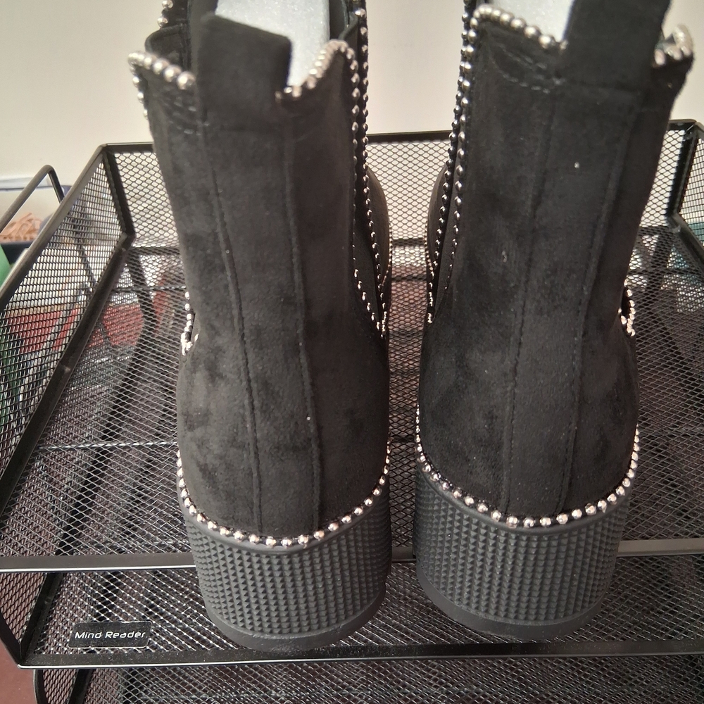 Cape Robbin Black Ankle Boots with Silver Studs - Picture 4 of 5